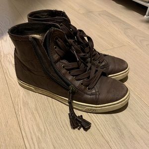 UGG high top leather sneakers